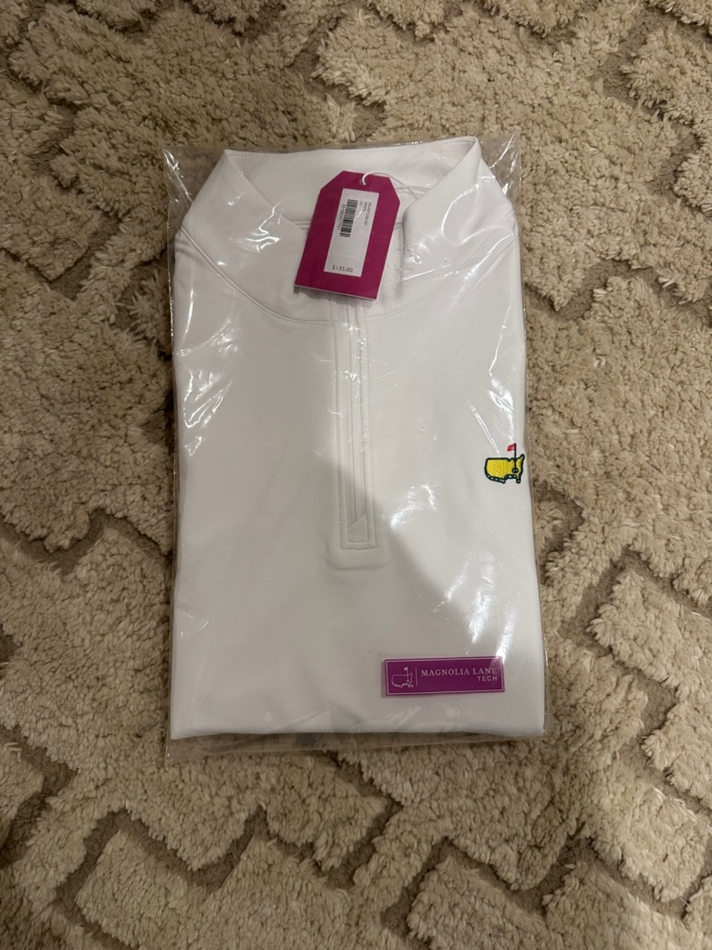 Straight from the Masters. White brand new, in the package long sleeve polo